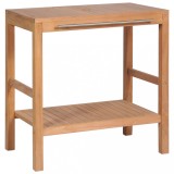 Cumpara ieftin Dulap de chiuveta baie, 74x45x75 cm, lemn masiv de tec