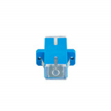 Adaptor retea fibra optica cu conectori SC UPC, Lanberg 43366, SM SIMPLEX, capace transparente, albastru