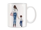 Cana alba personalizata Mama si Fiu, INOVATIX&reg;. 330ml