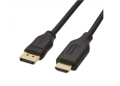 Cablu DisplayPort la HDMI Amazon Basics, unidirectional, 1.83 m, negru - RESIGILAT foto