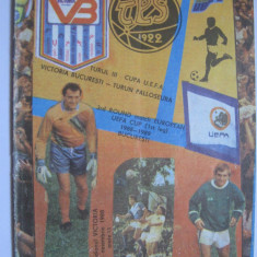 Victoria Bucuresti-Turun Palloseura (23 noiembrie 1988), program oficial de meci