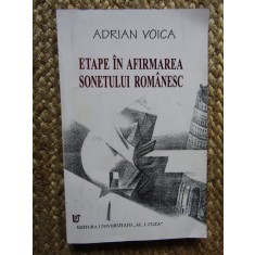 Etape In Afirmarea Sonetului Romanesc - A. Voica CU DEDICATIE SI AUTOGRAF