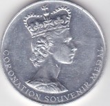 Marea Britanie - Medalie &icirc;ncoronare Regina Elisabeta a II-a &ndash; Coronation Souvenir &ndash; National Playing Fields Association