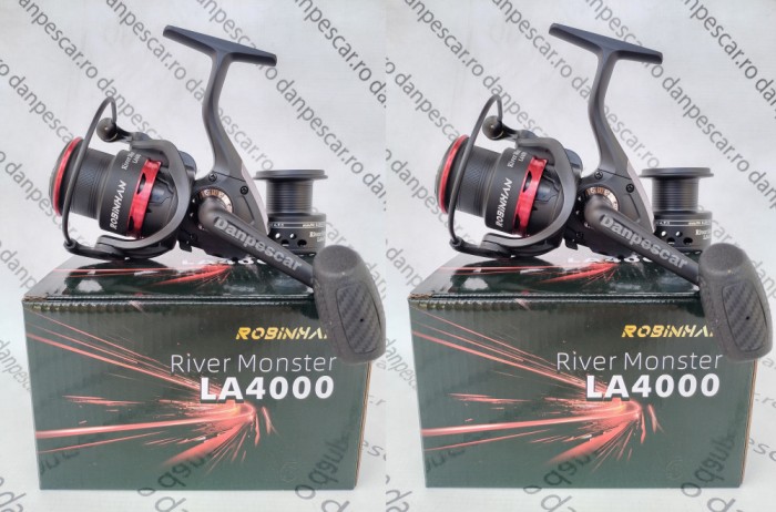 SET 2 Mulinete Feeder ROBINHAN RIVER MONSTER LA4000 tambur Long Cast