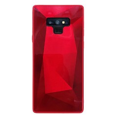 Huse telefon silicon si acril cu textura diamant Samsung Note 9 , Rosu