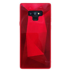 Huse telefon silicon si acril cu textura diamant Samsung Note 9 , Rosu