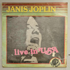 JANIS JOPLIN - LIVE IN USA DISC VINIL LP VG+
