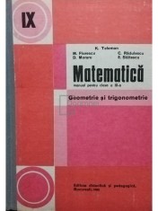 K. Teleman - Matematica - Manual pentru clasa a IX-a (Editia: 1980) foto