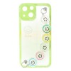 Husa iPhone 13 Mini Verde TPU Smiley Chain Protectie Camera
