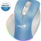 Mouse genius ergo 9000s pc sau nb wireless bt+2.4ghz optic 2400 dpi butoane/scroll 6/1 albastru