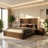 Pat Adela Maro Catifea Premium Cu Noptiere Tapitate Scrie-ne pentru detalii