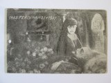 Rară! Carte postala regele Ferdinand pe catafalc 1927,regina Maria la căpăt&acirc;i