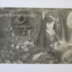 Rară! Carte postala regele Ferdinand pe catafalc 1927,regina Maria la căpătâi