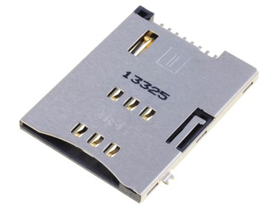 Conector pentru Carduri SIM Aurit SMT foto