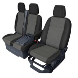 Cumpara ieftin Set huse scaune auto dedicate Ford Transit Custom (2013-2023) 2+1, negru-gri