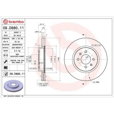 Set disc frana Hyundai Bayon (Bc3) 05.21-, I20 3 (Bc3 Bi3) 08.20-; Kia Rio 4 (Yb Sc Fb) 01.17-, Rio 4 Hatchback Van (Yb Sc Fb) 01.17-, Stonic (Yb) 07 foto