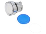 Comutator apăsare 22mm albastru