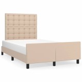 Cumpara ieftin Cadru de pat cu tablie, cappuccino, 120x200 cm, piele ecologica
