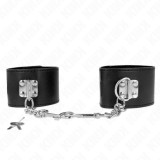 KINK - WRIST RESTRAINTS WITH PADLOCK CLOSURE BLACK ADJUSTABLE 16-23 CM X 5.5 CM, KINK WRIST RESTRAINT