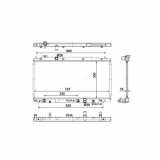 Radiator racire Honda City, 08.2008-11.2013 (Motor 1, 4 74kw ), Honda Jazz (Ge), 07.2008-12.2011 (Motor 1, 5 86kw) Benzina, tip climatizare Cu/fara A, SRLine