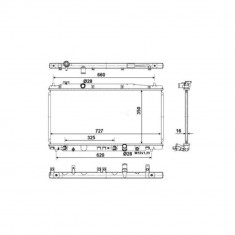 Radiator racire Honda City, 08.2008-11.2013 (Motor 1,4 74kw ), Honda Jazz (Ge), 07.2008-12.2011 (Motor 1,5 86kw) Benzina, tip climatizare Automat, cu/ foto