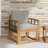 Cumpara ieftin Canapea de exterior Lemn Solid de Acacia Gri natural si deschis