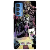 Husa compatibila cu Motorola G51 model The Three jokers, Silicon, TPU, Viceversa, Transparent, Carcasa