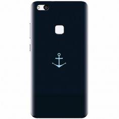 Husa silicon pentru Huawei P10 Lite, Blue Navy Anchor Illustration Flat