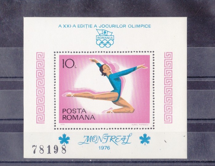 A11 TX4 5 - 1976 - Jocurile olimpice de vara - Montreal - colita dantelata