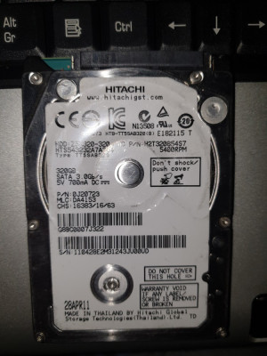 hard laptop -SATA- de 360 gb HITACHI -pentru piese - foto