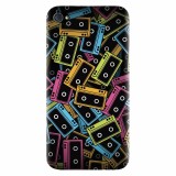 Husa silicon pentru Apple Iphone 4 / 4S, Audio Cassette Color Vector