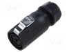 Conector circular mufă mamă 5 pini 12A 500V IP67 drept Lutronic