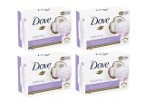 Set Sapun Dove Relaxing, Coconut Milk &amp; Jasmine Petals Scent, 4 bucati x 90g