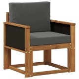 vidaXL Canapea Medie pentru Exterior Lemn Solid de Acacia natural 3438821