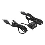 Modul panou auto 2x USB-A mama la 2x USB-A tata cablu 1m negru