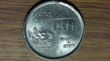 Nepal - moneda aniversara argint 250 - 10 rupees 1974 FAO "Familie planificată, dieta echilibrata" - tiraj 39k, foarte greu de gasit !