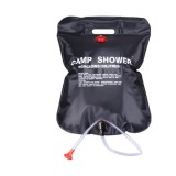 Dus Portabil, Eliandeco &reg;, Functioneaza Pe Baza De Soare, Perfect Pentru Drumetii Si Aventuri, Furtun Flexibil, Presiune Reglabila, 20l, Negru