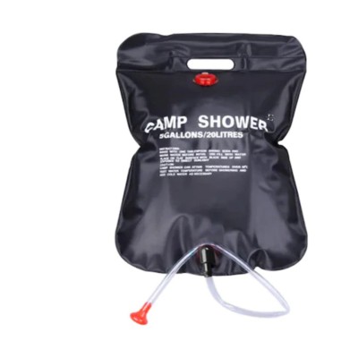 Dus Portabil, Eliandeco &amp;reg;, Functioneaza Pe Baza De Soare, Perfect Pentru Drumetii Si Aventuri, Furtun Flexibil, Presiune Reglabila, 20l, Negru foto