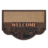 Covor antiderapant BH 239 Welcome, exterior, interior - maro, 55x85 cm