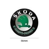 Capac janta SKODA 56MM NEGRU cu VERDE