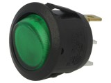 Comutator Rocker ON-OFF Verde 6A 250VAC cu Lampă Neon 230V