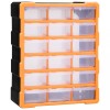 vidaXL Organizator 18 Sertare Medii 38x16x47 cm Portocaliu/Negru Cutie Scule Accesorii