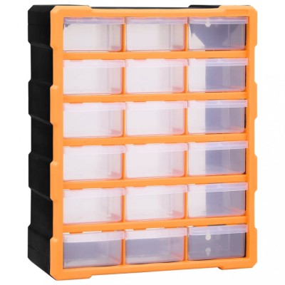 vidaXL Organizator cu 18 sertare medii, 38x16x47 cm foto
