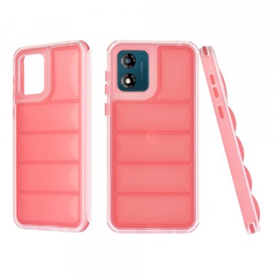 Husa pentru Motorola Moto E13, Techsuit, Wave Shield, Rosie foto