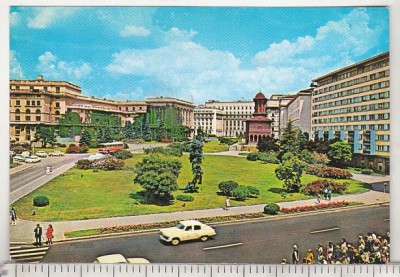 bnk cp Bucuresti - Piata Palatului - circulata - stampila Intarziata / lipsa cod foto