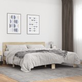 Cumpara ieftin Cadru de pat, stejar sonoma, 180x200cm, lemn prelucrat și metal