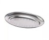 Tava Servire Inox Argintiu 39 cm Ovala, Rezistenta &amp; Eleganta - Compatibila cu Masina de Spalat Vase