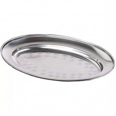 Tava servire de Inox, Argintiu, 39 cm, HML28