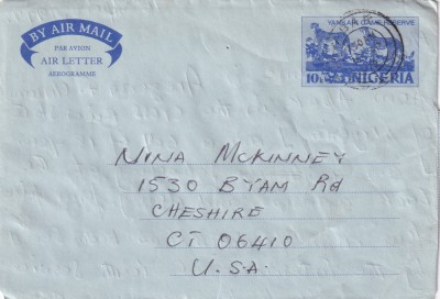 FILATELIE TEMATICA - PLIC NIGERIA TEMATICA AVION AVIOANE AVIATIE AIRMAIL AEROGRAMA foto