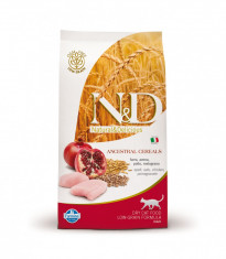 N&amp;amp;D Low Grain Adult Cat Pui si Rodie 10 kg + cadou 1 x ulei somon salbatic Nutrivet 250 ml foto